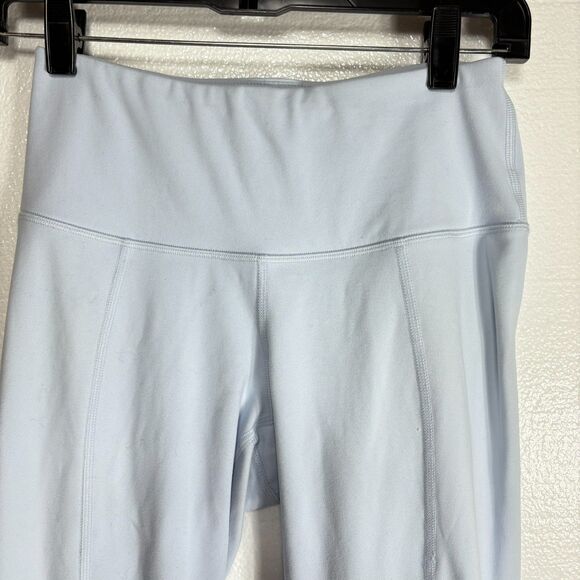 YOGALICIOUS Blue Cropped Leggings Yoga Athletic Front Cut Out Design Size Small - Picture 7 of 9